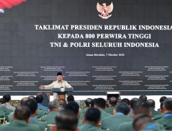Presiden Prabowo Sampaikan Taklimat kepada 800 Perwira Tinggi TNI-Polri