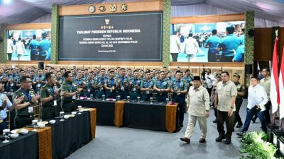 Menhan Hadiri Taklimat Presiden kepada Ribuan Perwira Siswa TNI-Polri di Seskoad
