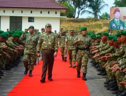 Menhan Sjafrie Sjamsoedin Kunjungi Yonif TP 853/Buwar Reje Bur Aceh Timur