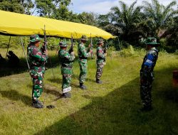 Prajurit Kodim 0116/Nara Melaksanakan Latihan Menembak Senjata Ringan