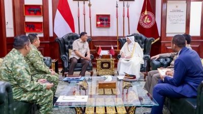 Menhan RI Terima Kunjungan Dubes Qatar, Bahas Penguatan Kerja Sama Pertahanan