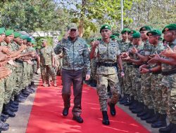 Menhan Tinjau Yonif TP 932/Sunan Bonang untuk Pastikan Kesiapan Satuan
