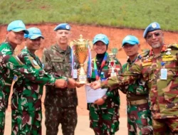 Satgas INDORDB XXXIX-G MONUSCO Raih Juara Umum Kejuaraan Menembak Kontingen Internasional