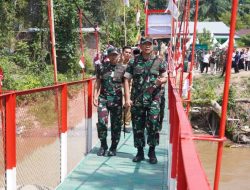 Pangdam I/Bukit Barisan Mayjen TNI Hendy Antariksa Resmikan Jembatan Perintis Tumpatan Nibung