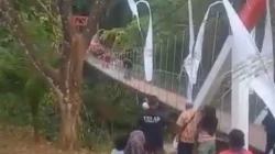 TNI AD Beri Penjelasan Soal Jembatan Gantung Pongpet di Pangandaran Ambruk